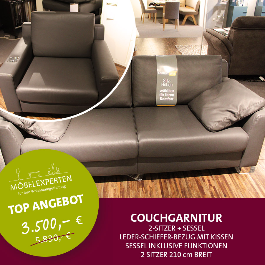Couchgarnitur mit Sessel (Ausstellungsstück)